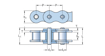 Imagen de Cadena de rodillos ASA 40 Paso 1/2" SKF