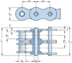 Imagen de Cadena de Rodillos ASA 100 Doble 1 1/4" SKF